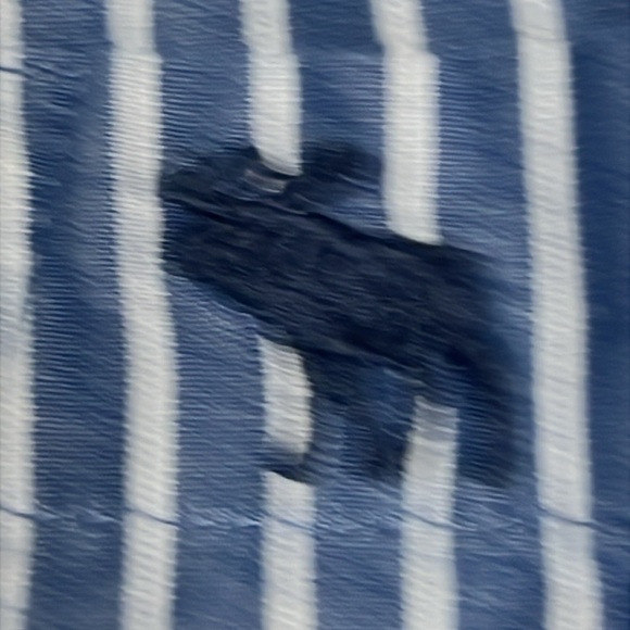 Abercrombie Muscle button Down Blue Striped Embroidered logo sz S - Picture 2 of 7